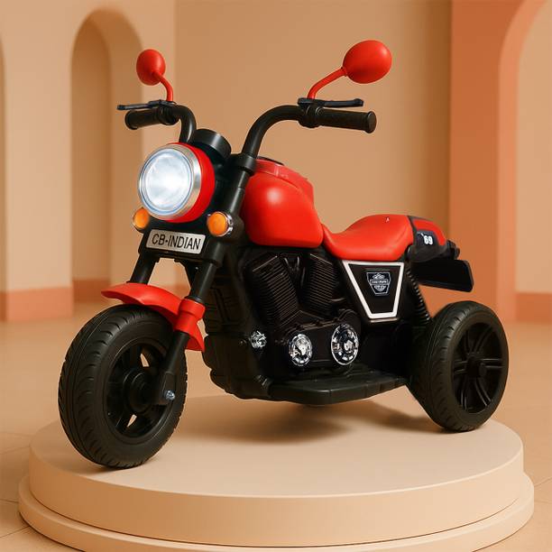 Kidsmate Urban Cruiser Electric Ride-On Bike for Kids | LED Lights, Music | For 1-5 Yrs - Bike Battery Operated Ride On