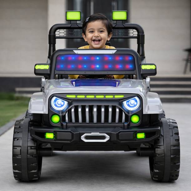 SmallBoyToys 528 4X4 WHITE KIDS JEEP Jeep Battery Operated Ride On