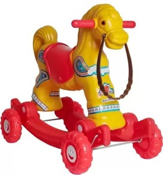 Shiv Online Toys 2 in 1 Baby Horse Rider Rocker for Kids 1-2.5 Years for Kids/Boys/Girls ( Rideons & Wagons Non Battery Operated Ride On