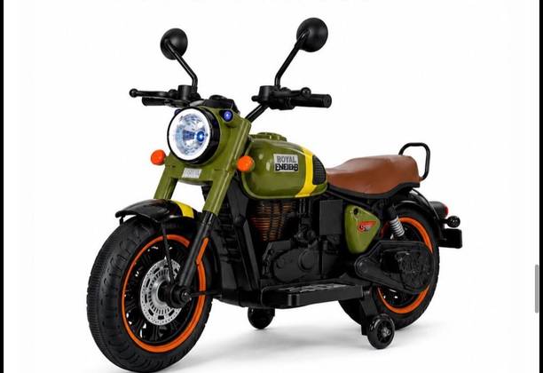 Mini Wheels Kids Electric Ride-On Motorcycle with Training Wheels, LED Headlight Bike Battery Operated Ride On