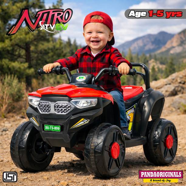 Pandaoriginals Nitro Ev With Music And Lights, Forward and Backward Gear, Built in MP3 player Jeep Battery Operated Ride On