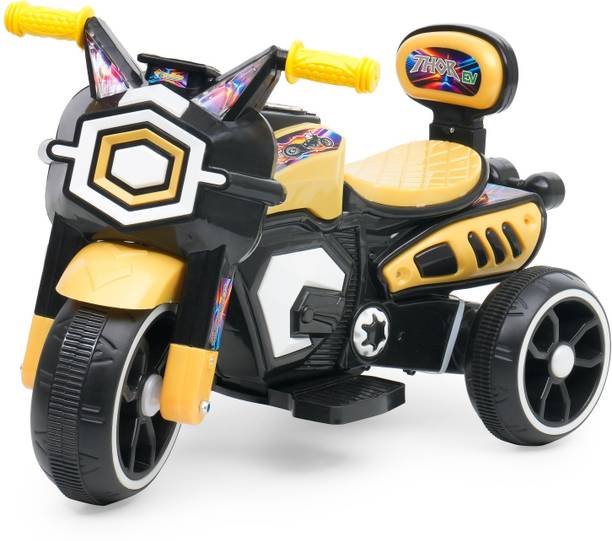 DANDLES THOR EV Bike Battery Operated Ride On Yellow, Black