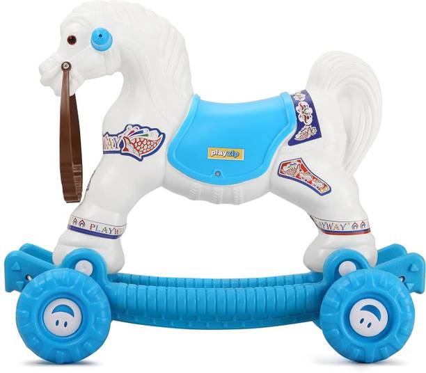 thankmummy CHETK Horse Ride On Toy for Kids, Strong & Safe Plastic Ride On Rattle