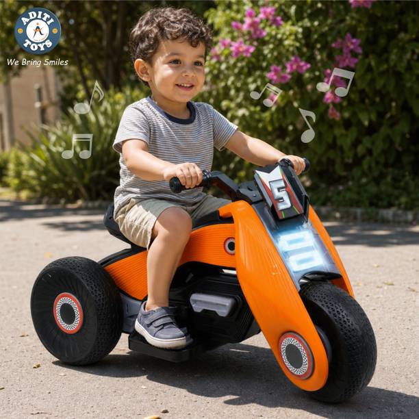 Aditi Toys Electric Bike for kids 3+ Years, Rechargeable Kids Bike with Music, Lights Bike Battery Operated Ride On