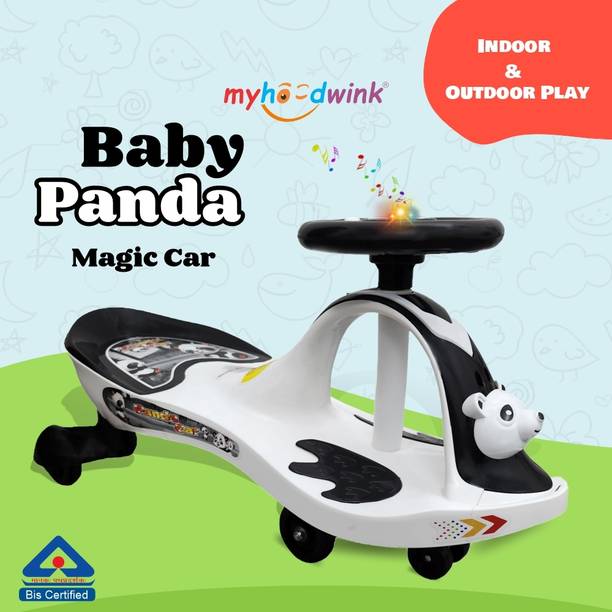 माय हुड विंक Panda Swing Magic Toys For Kids Girls Boys Ride on Drive Tricycle Cycle / Swing गैर बैटरी संचालित राइड ऑन