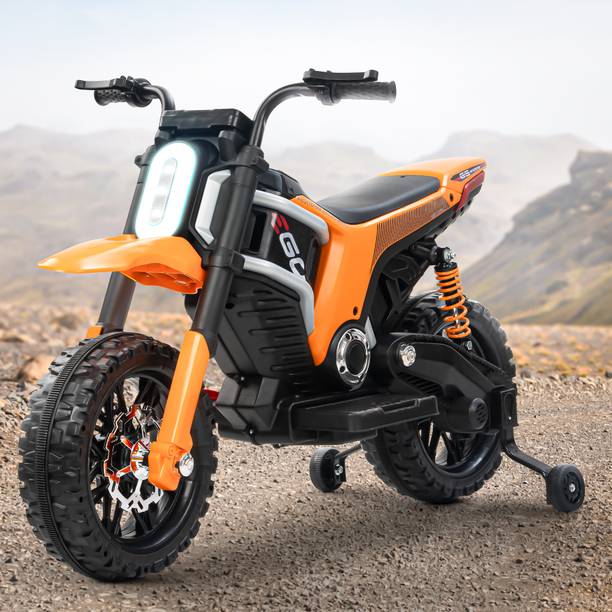 baybee Motocross Battery Bike for Kids Electric Ride-On Kids Bike with Foot Accelerator Bike Battery Operated Ride On