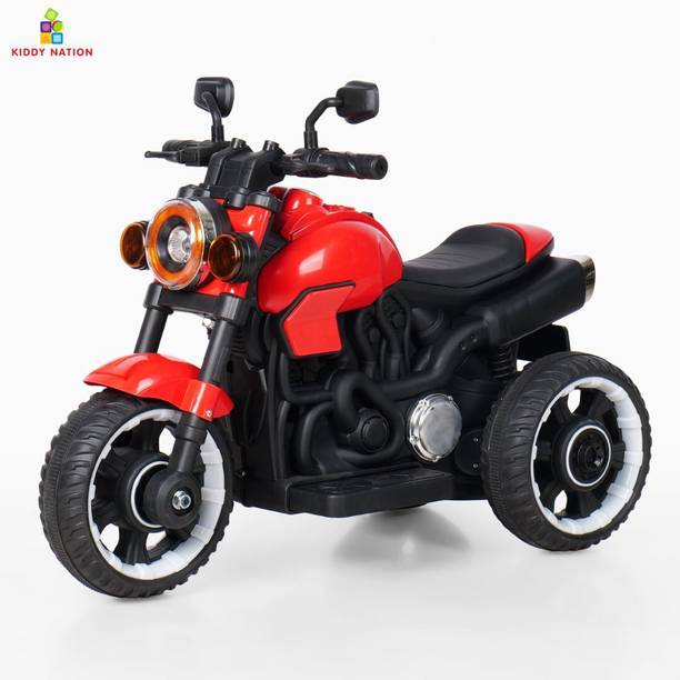Kiddy Nation Venom Rechargeable Electric Bike for Kids with Bluetooth, Music & Lights | Bike Battery Operated Ride On