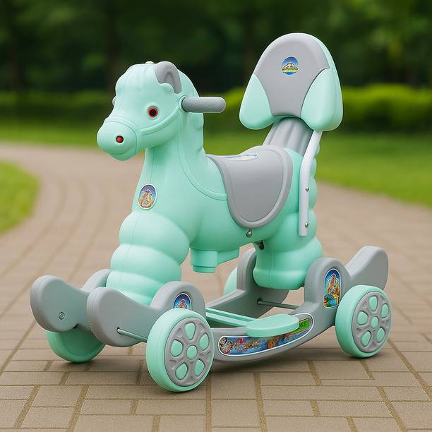 Fun Ride Horse Ride On for Kids - Murphy Super 2-in-1 Rideons & Wagons Non Battery Operated Ride On