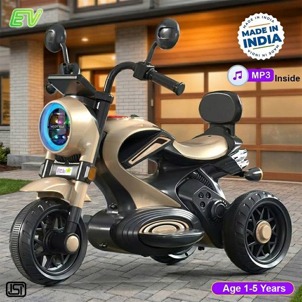 LITTLE RIDES Harley 6V Electric Kids Bike with Rechargeable 6.5 Ah Battery Bike Battery Operated Ride On