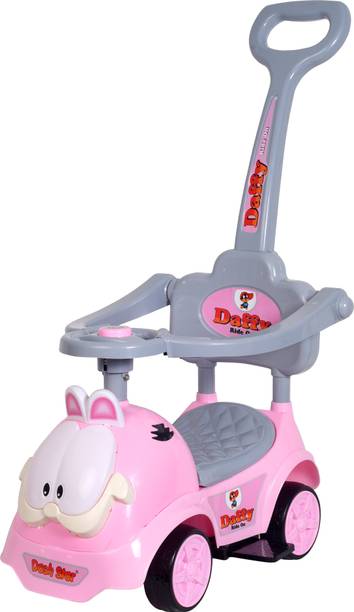 Dash Star Daffy Ride On Push Musical Baby Car With Protective Arm Rest And Parent Handle Rideons & Wagons Non Battery Operated Ride On
