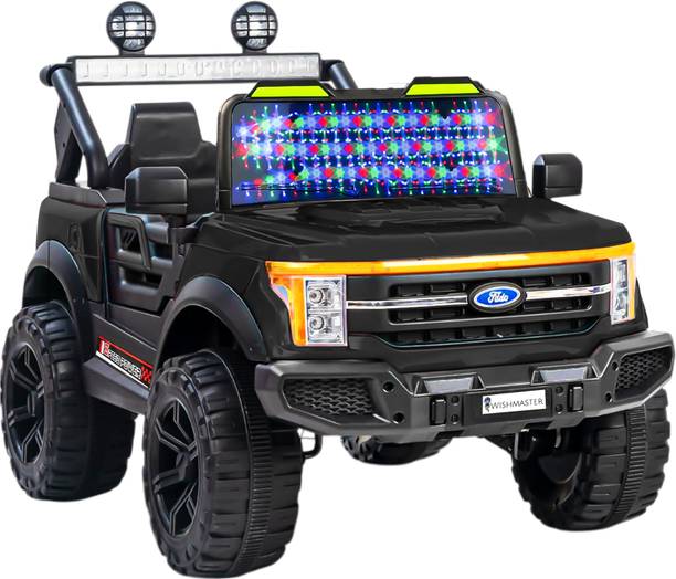 विशमास्टर Kids Driving Pobo Jeep Remote , Mobile App + Manual Drive Car | 1 Year Warrenty बैटरी संचालित राइड ऑन