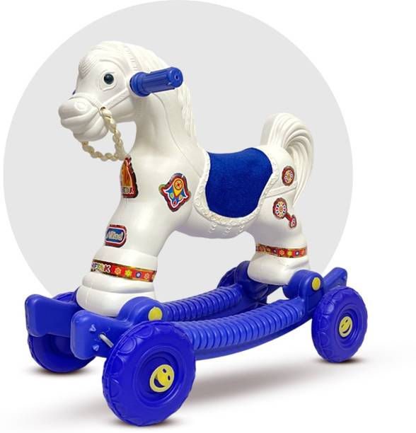 Toy Plus Toy Plus 2 In 1 Baby Horse Rider for Kids 1-3 Years Horse Ride On Push Rider Scooter Non Battery Operated Ride On