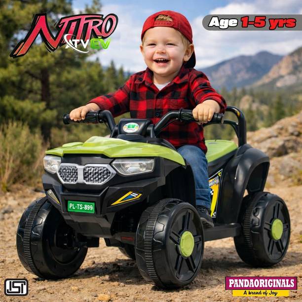 Pandaoriginals Nitro Ev With Music And Lights, Forward and Backward Gear, Built in MP3 player Jeep Battery Operated Ride On