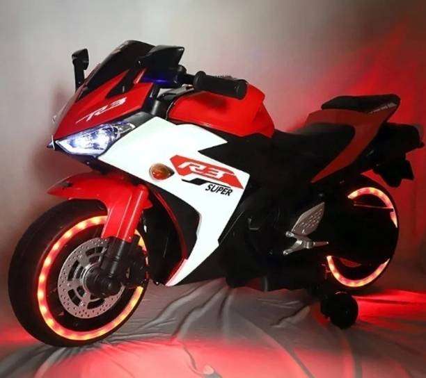 Prabal R3 Sports Battery Operated Ride On Bike For Kids, Hand Accelerator(1-7yrs) Bike Battery Operated Ride On