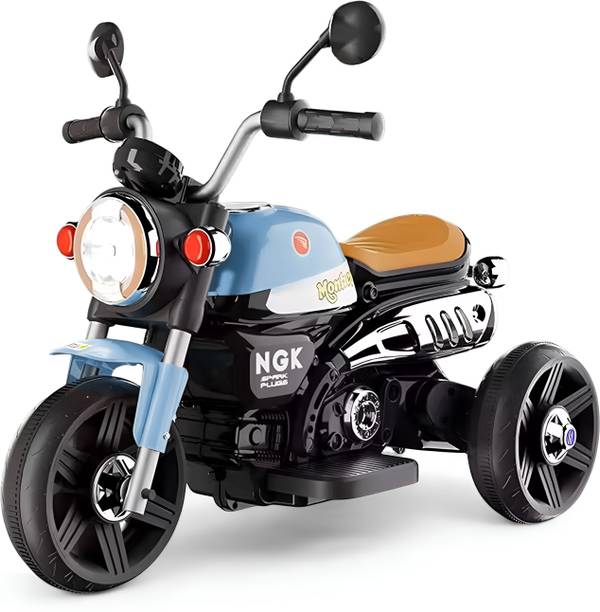 LITTLE RIDES Battery Operated Bike for Kids with Foot Accelerator & Music with LED Light Bike Battery Operated Ride On