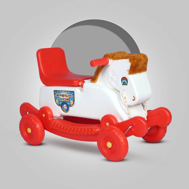 Toy Plus Mongolian 2 In 1 Horse Rocker Cum Ride-On & Wagons Non Battery Operated Rideon Rideons & Wagons Non Battery Operated Ride On