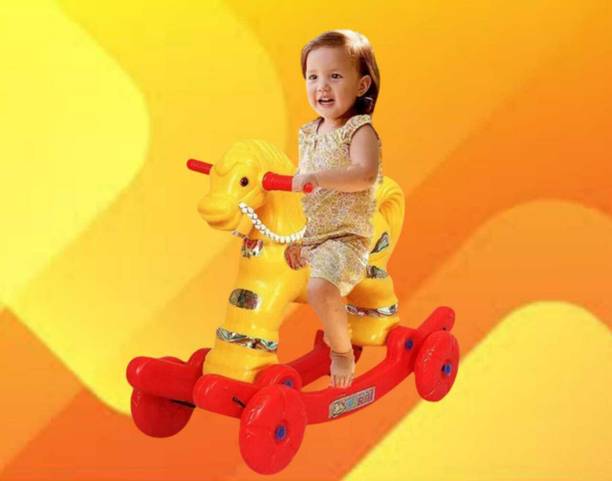 Shiv Online Toys 2 in 1 Baby Horse Rider | Rocker for Kids 1-2.5 Years Baby (multicolour) Rideons & Wagons Non Battery Operated Ride On