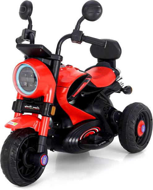 LITTLE RIDES Battery Operated Bike for Kids with Foot Accelerator & Music Bike Battery Operated Ride On