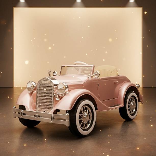 LAYVJO kisumeldima Vintage Retro Ride-On Car for Kids Car Battery Operated Ride On