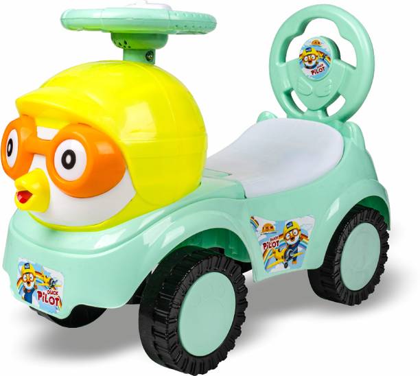 Miss & Chief Duck Pilot Push Ride-On with Backrest & Storage| Music with LED Lights (Ages 3+) Rideons & Wagons Non Battery Operated Ride On