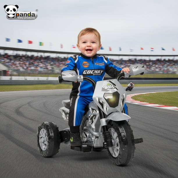 PANDA BABY PRODUCTS Kids Electric Ride-On Bike with Lights Bike Battery Operated Ride On