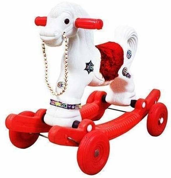 DAZZLE OH BABY' by PLASTIC CHETAK HORSE WITH ROCKING FUNCTION,AMAZING COLOR Car Non Battery Operated Ride On