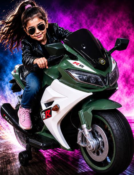 Wishmaster Electric Motorbike With Key Start USB & Bluetooth Player Toy For 3 To 8 Years Bike Battery Operated Ride On