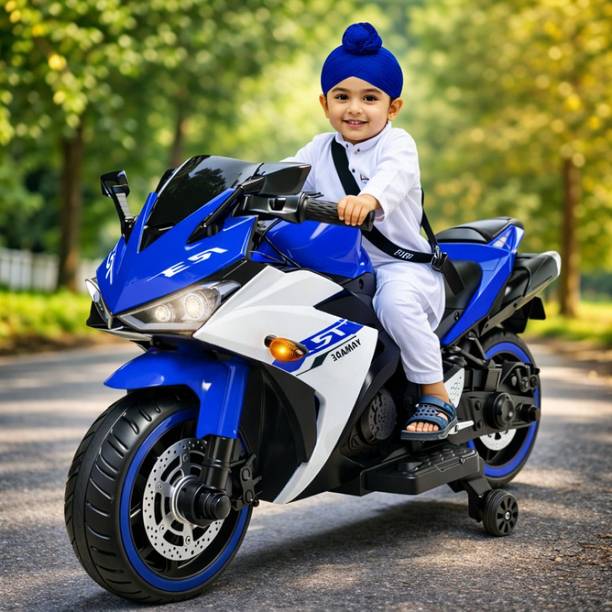 Ayaan Toys R3 Rechargeable 12V Battery Operated Ride On Bike for Kids Bike Battery Operated Ride On