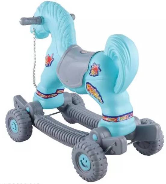 Myhoodwink 2 in 1 MULTICOLOR Horsey Rocker Cum Ride On Toy for Kids Rideons & Wagons Non Battery Operated Ride On