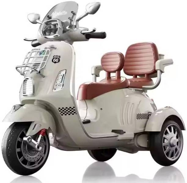 letzride Retro Style 3 Wheel Electric Mobility Scooter with Dual Seat for kids Scooter Battery Operated Ride On