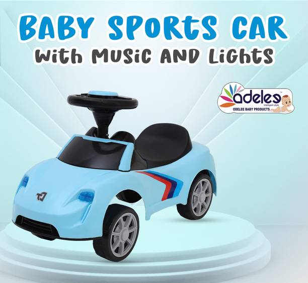 ODELEE Stylish Manual Ride on With Lights And Music For Kids Car Non Battery Operated Ride On
