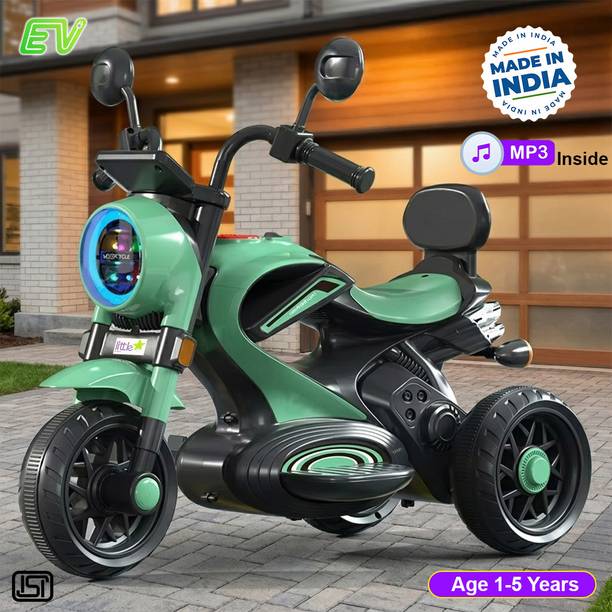 LITTLE RIDES Harley 6V Electric Kids Bike with Rechargeable 6.5 Ah Battery Bike Battery Operated Ride On