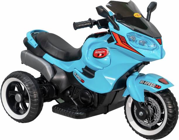 Miss & Chief Roach Rechargeable Bike 6V & 6.5Ah Battery| Bluetooth,USB Music Player(Ages 2+) Bike Battery Operated Ride On