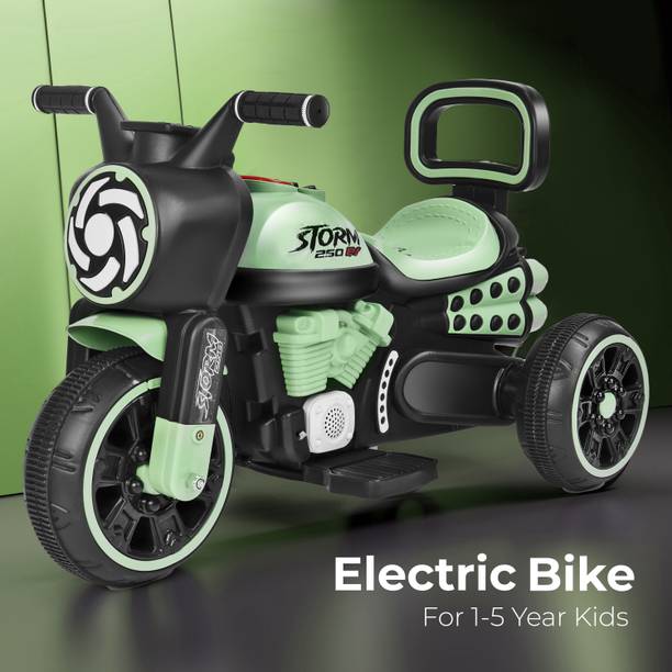 moreyaji Electric Kids Bike Motorcycle with LED Light Music Foot Pedal Accelerator Bike Bike Battery Operated Ride On