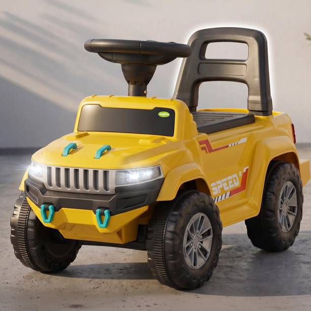 baybee Baby Ride on Car for Kids, Push Ride on Jeep with Music, LED Light & Backrest Rideons & Wagons Non Battery Operated Ride On