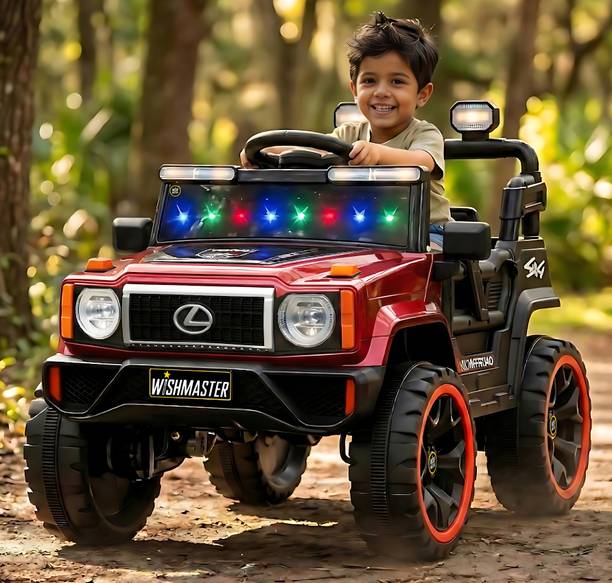 Wishmaster 4x4 Kids Electric Ride-On Car with Remote Control, Mobile App & Manual Drive Car Battery Operated Ride On