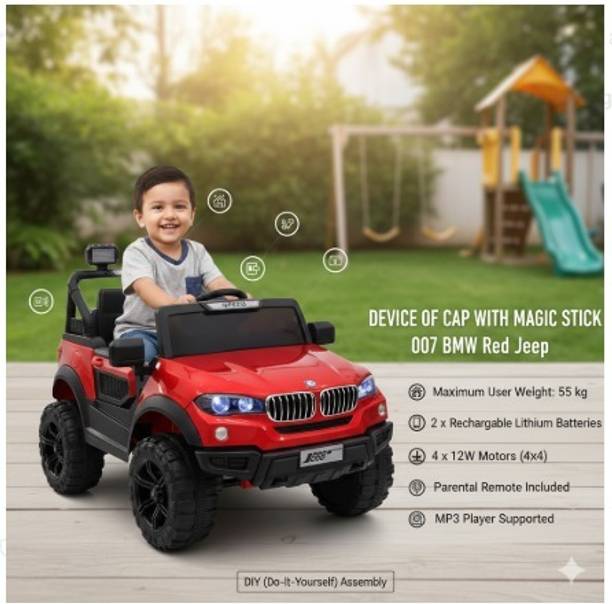 DEVICE OF CAP WITH MAGIC STICK 007 BMW red Jeep Battery Operated Ride On