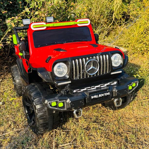 SmallBoyToys 858 RED Battery Ride on (1-8 Yrs) Music, Lights, Self & Remote Drive Car Battery Operated Ride On