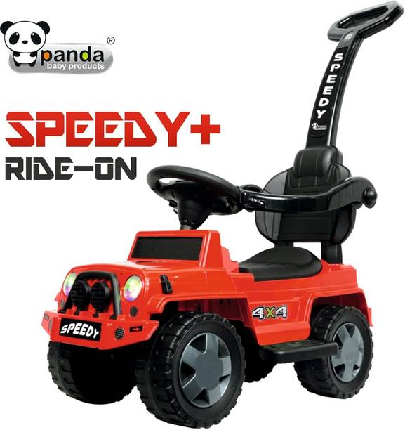 PANDA BABY PRODUCTS Ride-On Jeep for Kids with Music & Horn Steering with Back Support seat Car Non Battery Operated Ride On