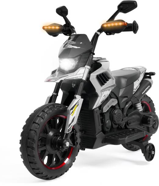 PANDA BABY PRODUCTS Electric Ride-On Bike for Kids – Sport Edition with LED Lights & Training Wheels Bike Battery Operated Ride On