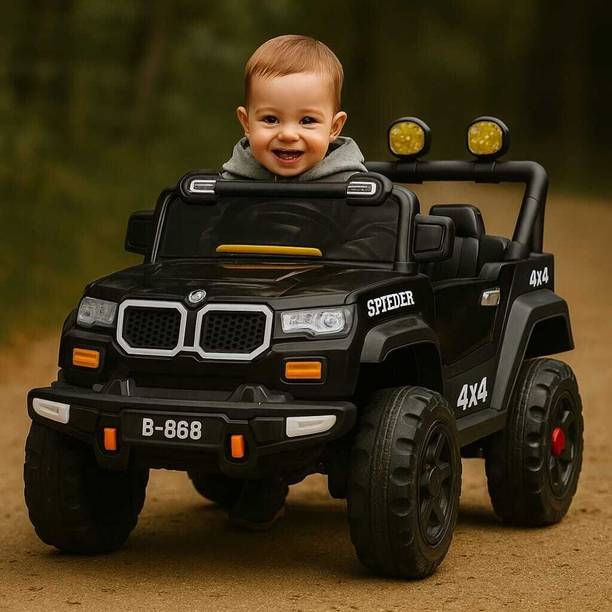 Pandaoriginals X1 4X4 Ev With Music And Lights, Forward and Backward Gear, MP3 player Jeep Battery Operated Ride On