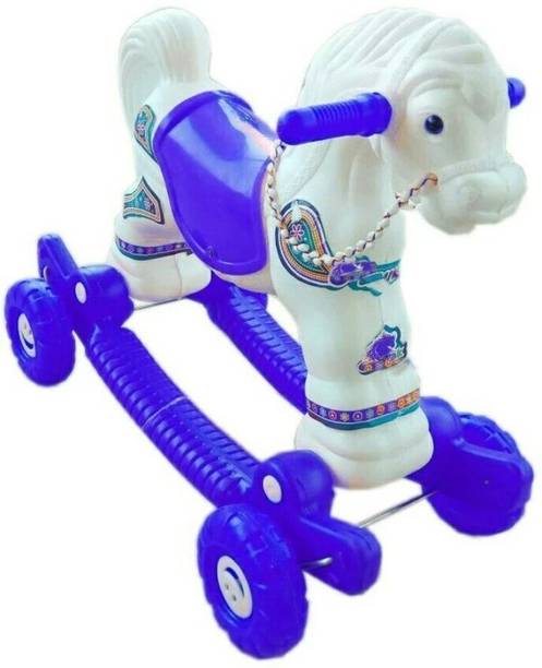 Razz BAzz by PLASTIC HORSE , ROCKING FUNCTION WITH AMAZING COLOR Rideons & Wagons Non Battery Operated Ride On