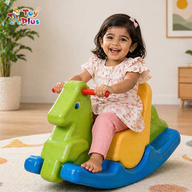 Toy Plus Kids Ride On Rocker Plastic Baby Rocking Toy Indoor Play Rideons & Wagons Non Battery Operated Ride On