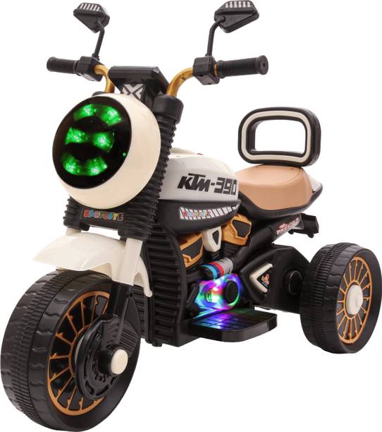 Kurb 3 Wheel Kids Electric Ride On Bike with LED Lights & Music Bike Battery Operated Ride On