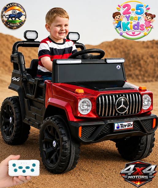 Toyify 4x4 Electric Car for Kids – 12V, Remote Ctrl, Music & Lights 1-6 Yrs Boys Girls Jeep Battery Operated Ride On