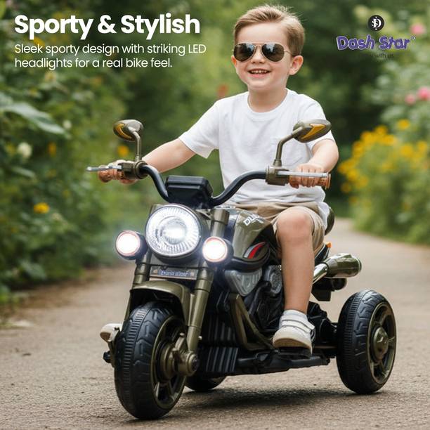 Dash Star Foot Accelerator Kids Electric Bike with Led Headlight & Mp3 Player with USB Bike Battery Operated Ride On