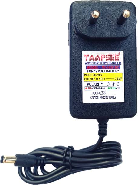 TAAPSEE 12 Volt Battery Charger with Charging Indicator &amp; Auto-Cut Battery Power Adaptor Rideons &amp; Wagons Battery Operated Ride On