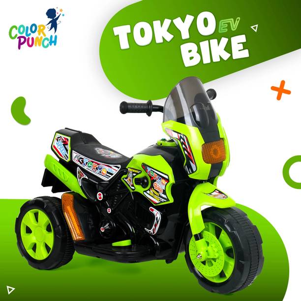 Colorpunch Tokyo 6V Electric Kids Bike Ride on with Music and Lights Bike Battery Operated Ride On