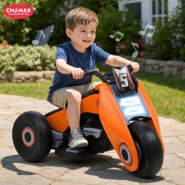 Chanak Electric Bike for kids 3+ Years, Rechargeable Kids Bike with Music, Lights Bike Battery Operated Ride On