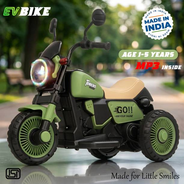 LITTLE RIDES Battery Operated Harley Bike for Kids Foot Accelerator & Music with LED Light Bike Battery Operated Ride On